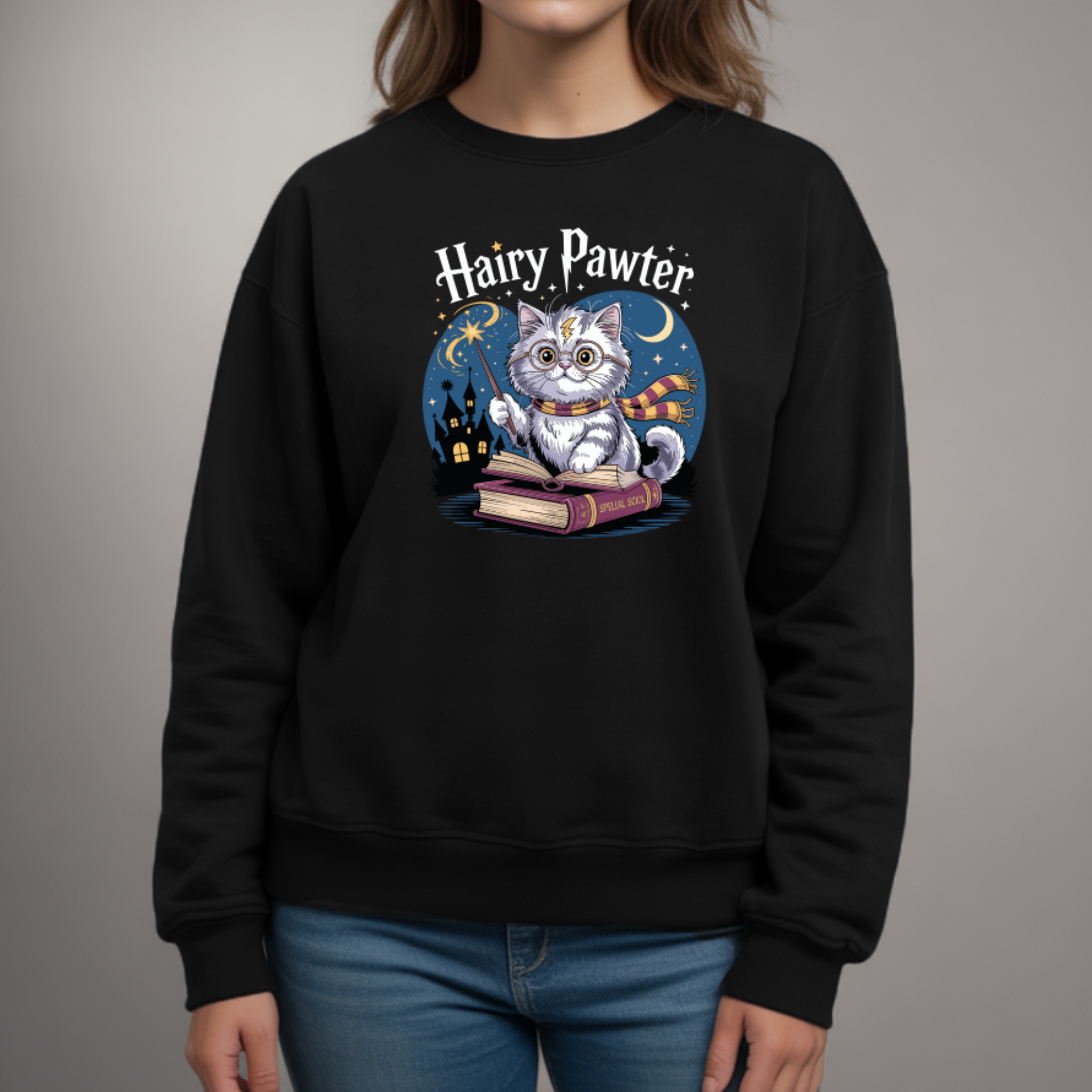 Camisola Cat Halloween | Sweatshirt Premium - JM Collection
