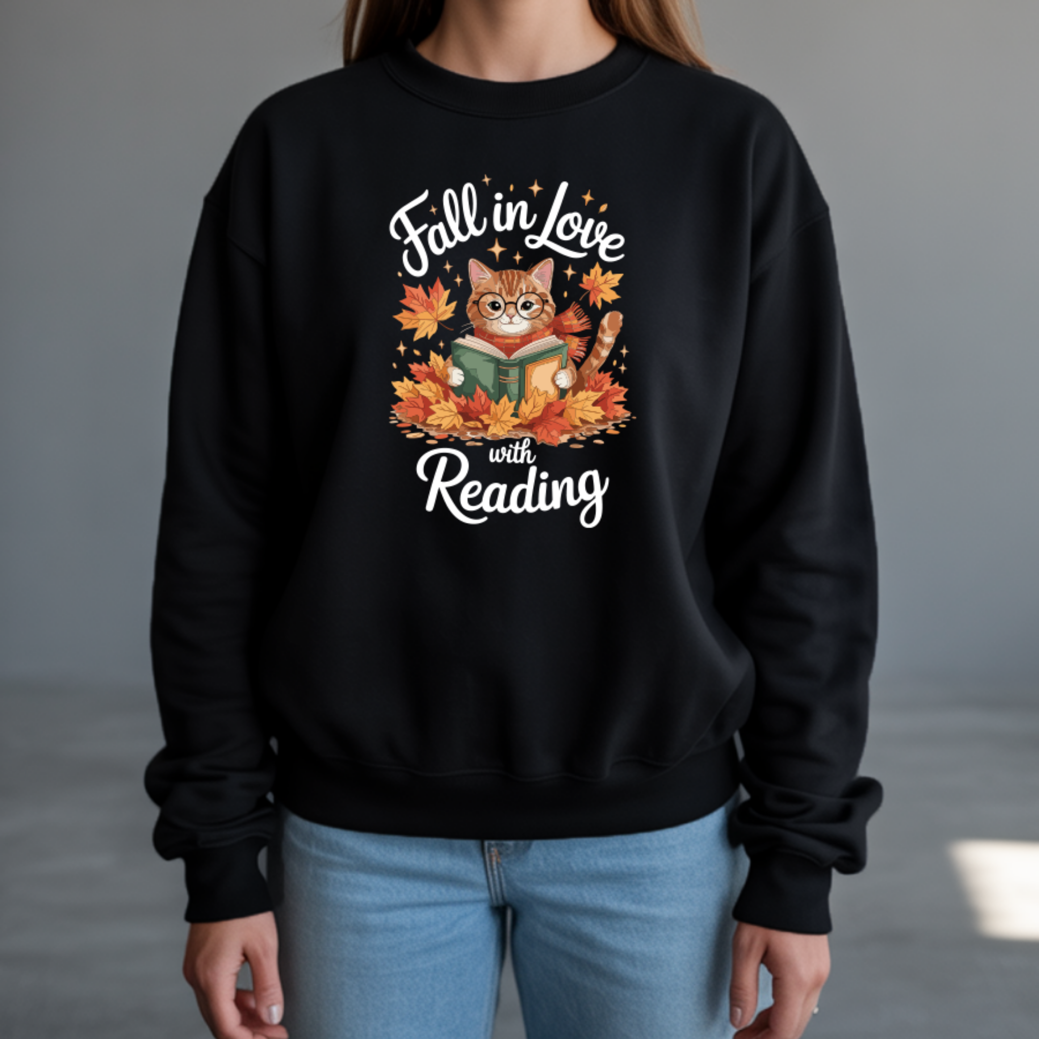 Camisola "Fall in love with reading" | Coleção Halloween | Sweatshirt Premium