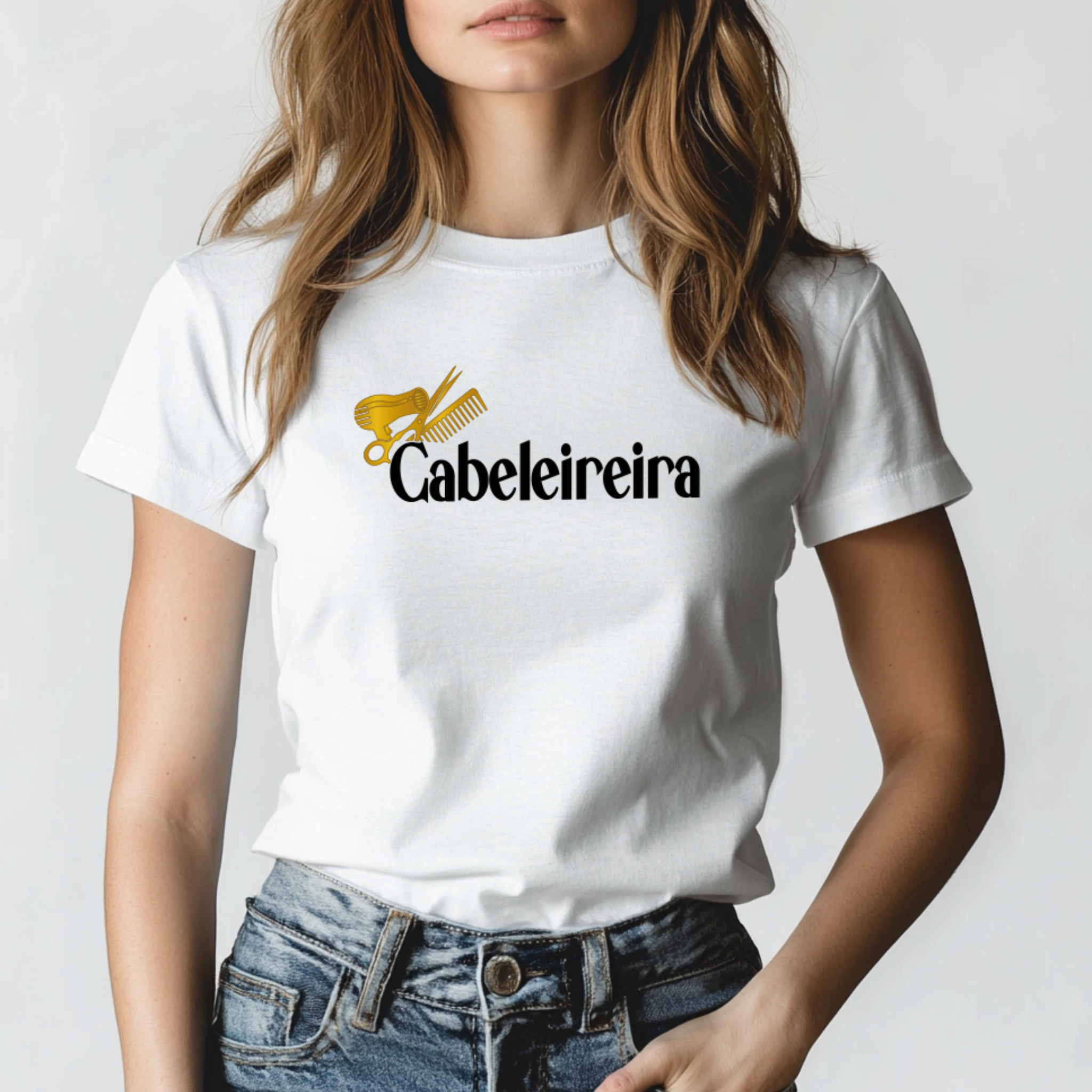 T-shirt Cabeleireira - Coleção Profissões Hairstylist