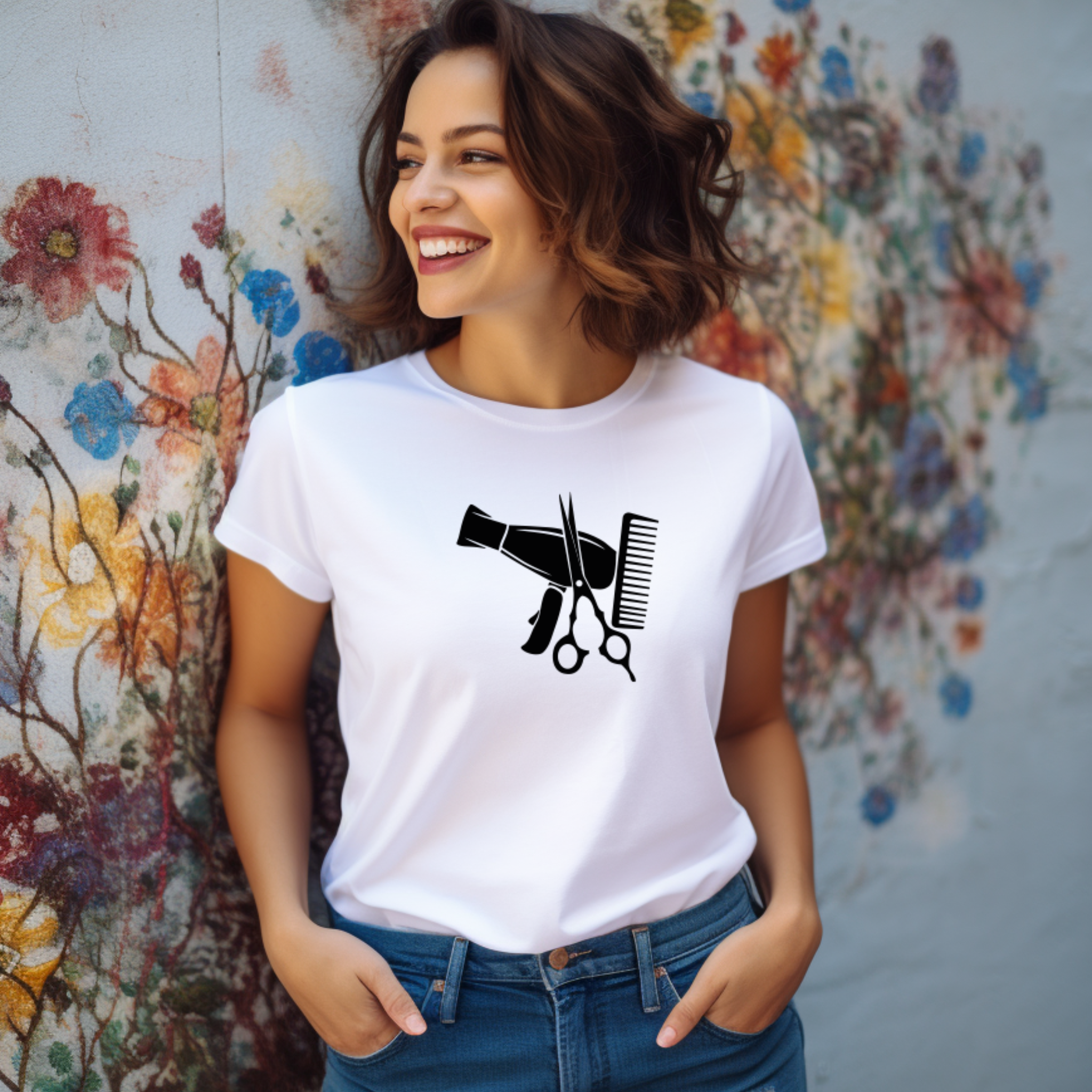 T-shirt Cabeleireira Hairstylist - Coleção Profissões