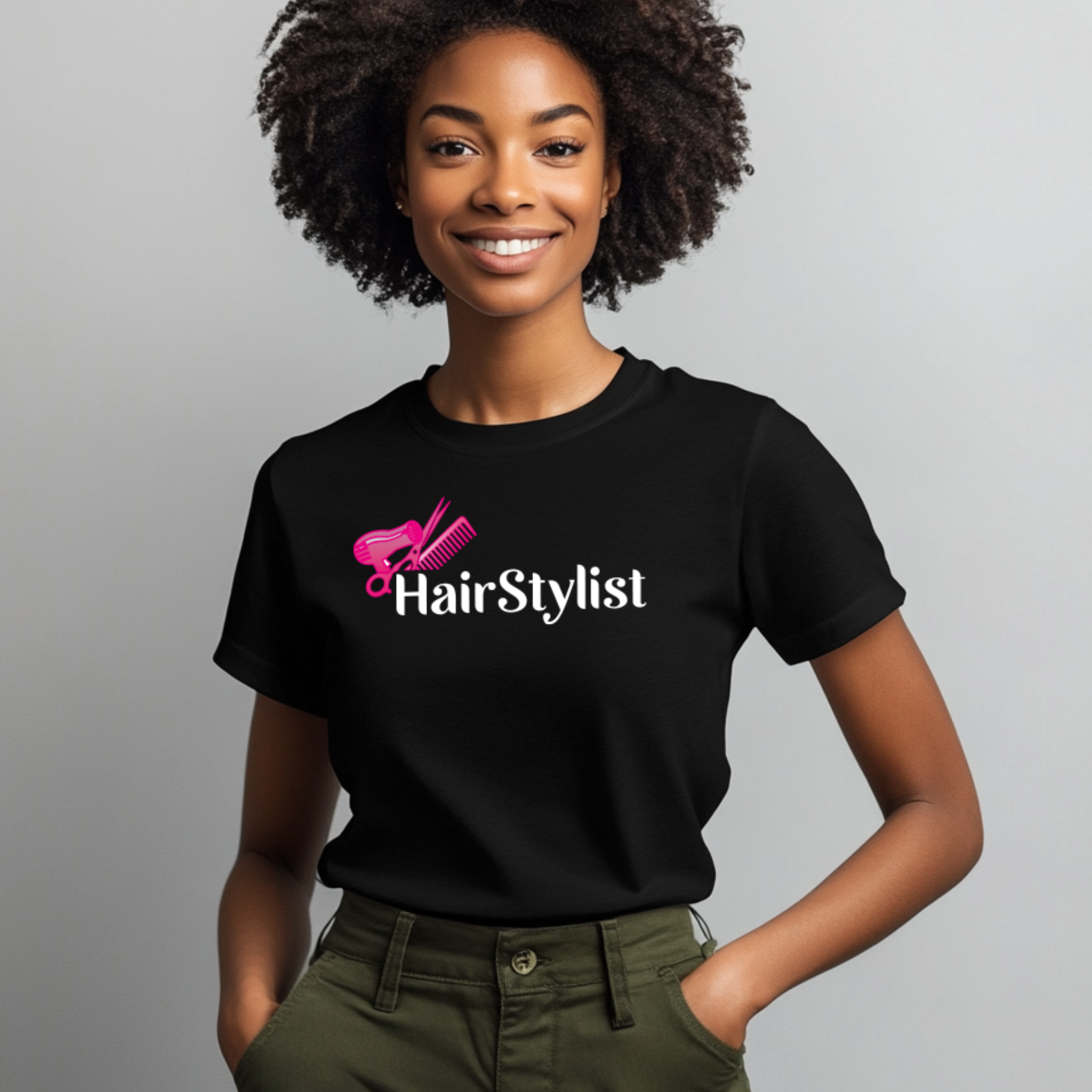 T-shirt Hairstylist - Coleção Profissões Cabeleireira - JM Collection