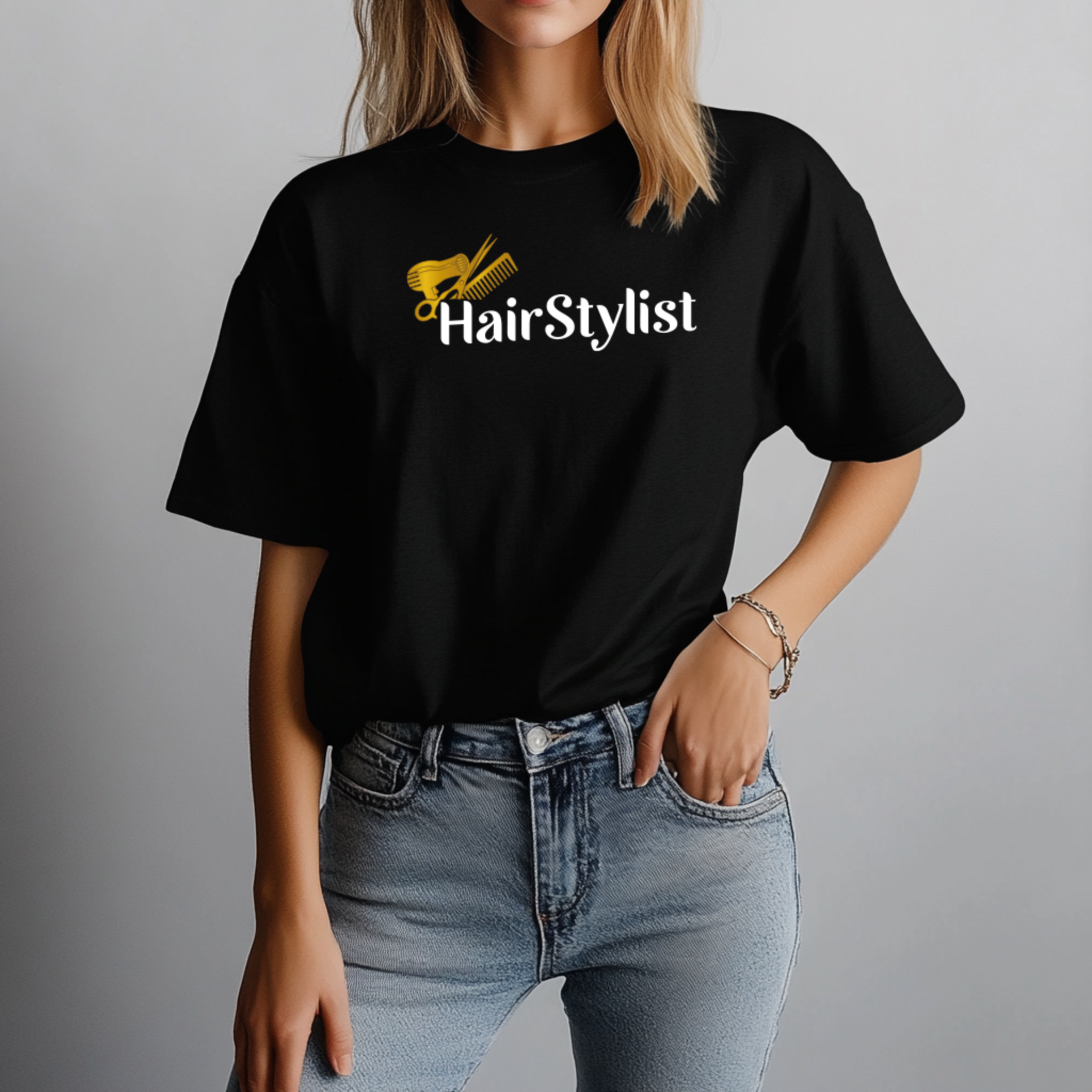T-shirt Hairstylist - Coleção Profissões Cabeleireira - JM Collection