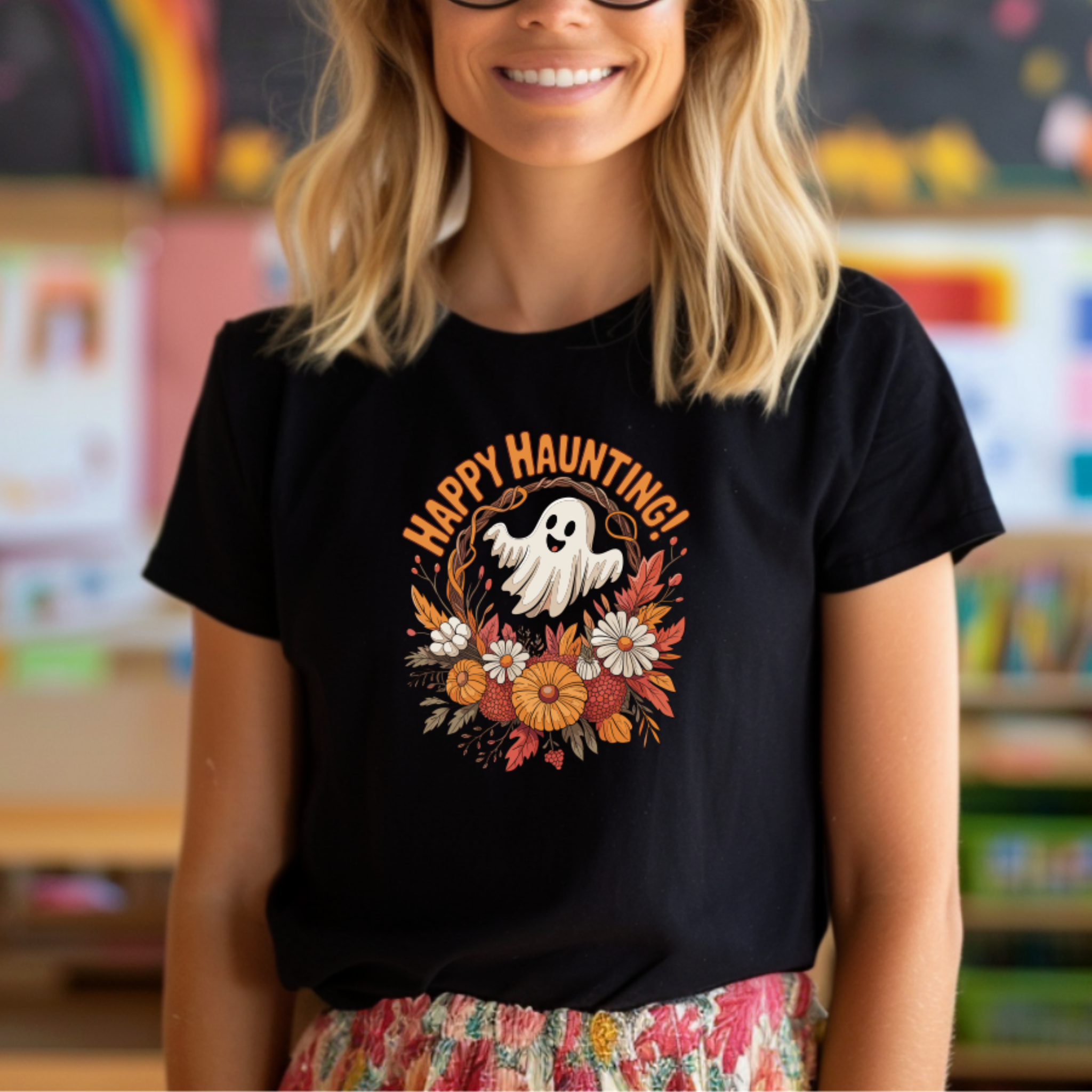 T-shirt Halloween Happy 100% Algodão - JM Collection