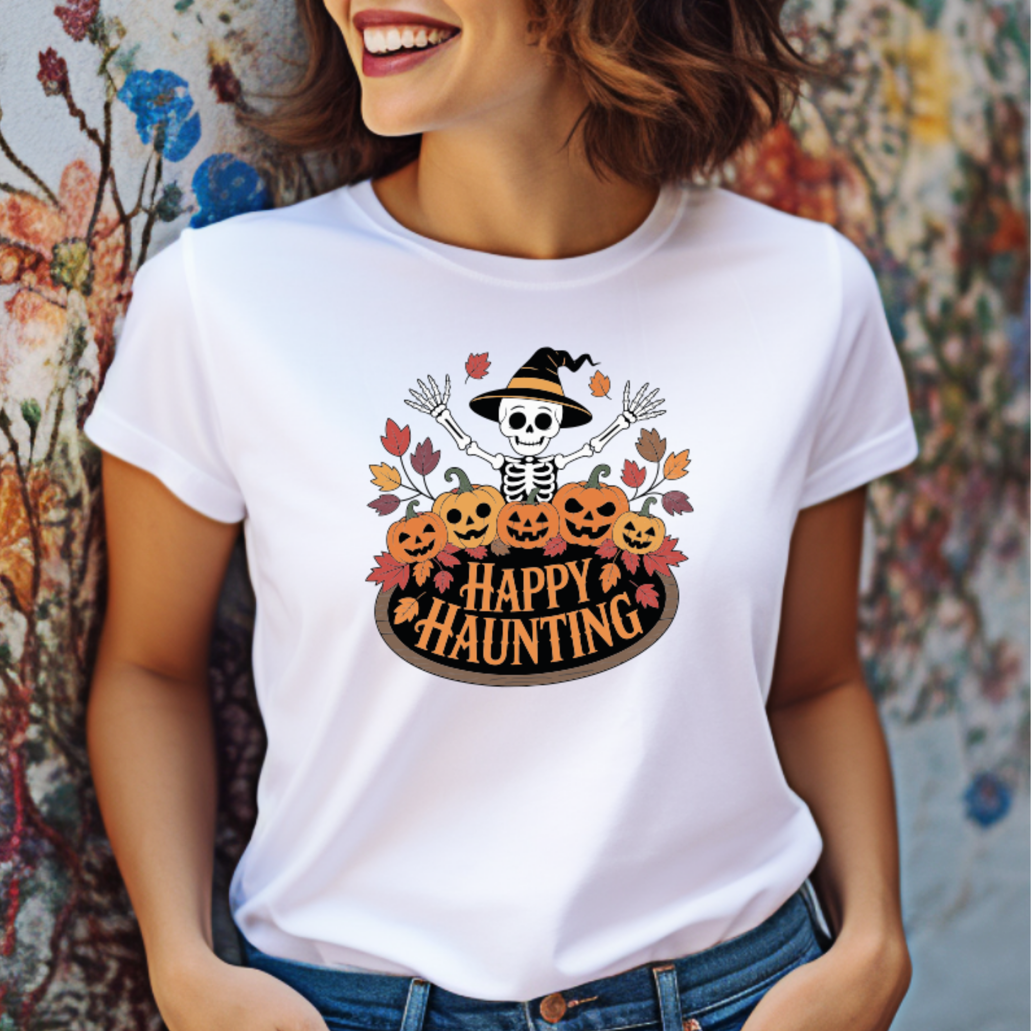 T-shirt Halloween - Happy - 100% Algodão