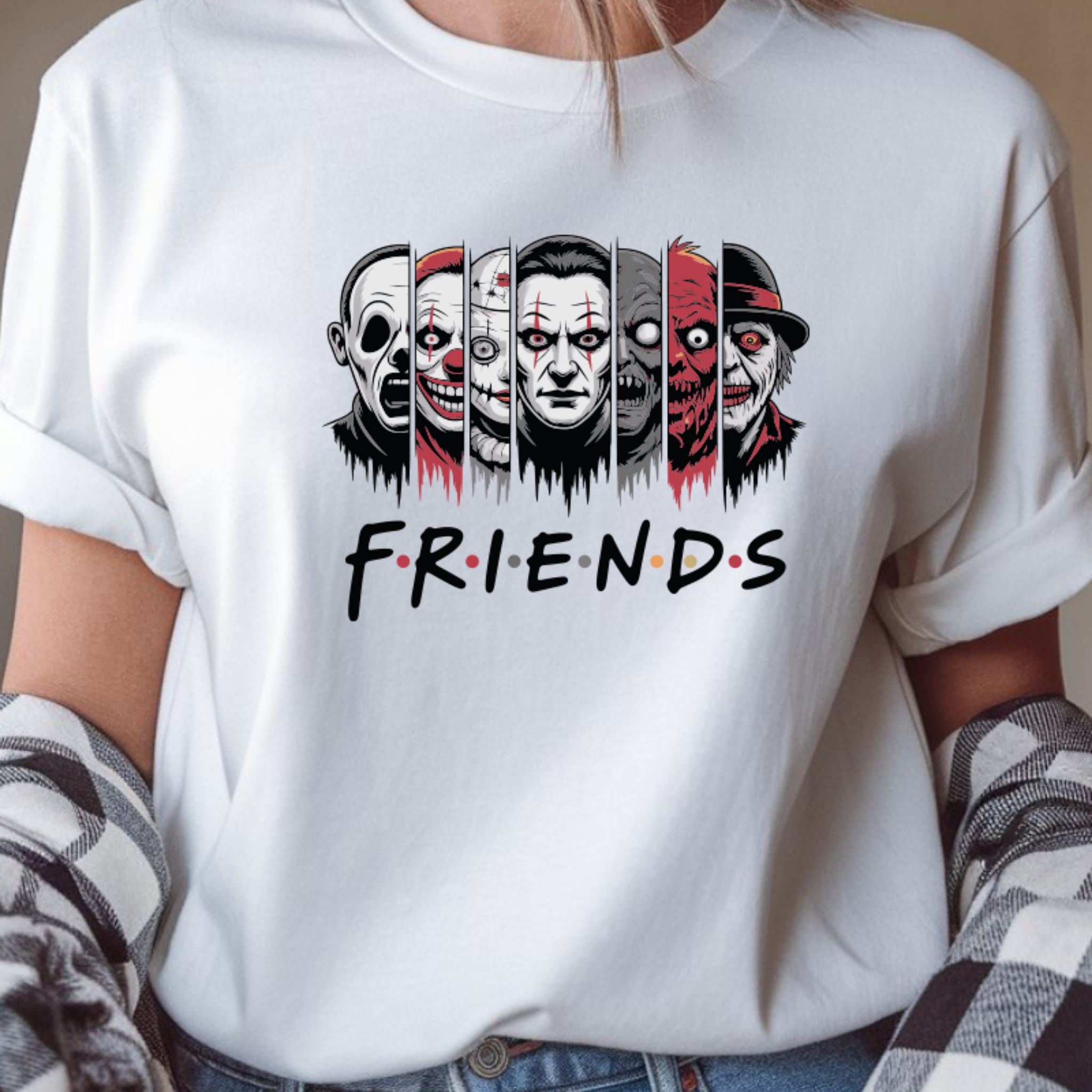 T-shirt Halloween Friends - JM Collection - 100% Algodão