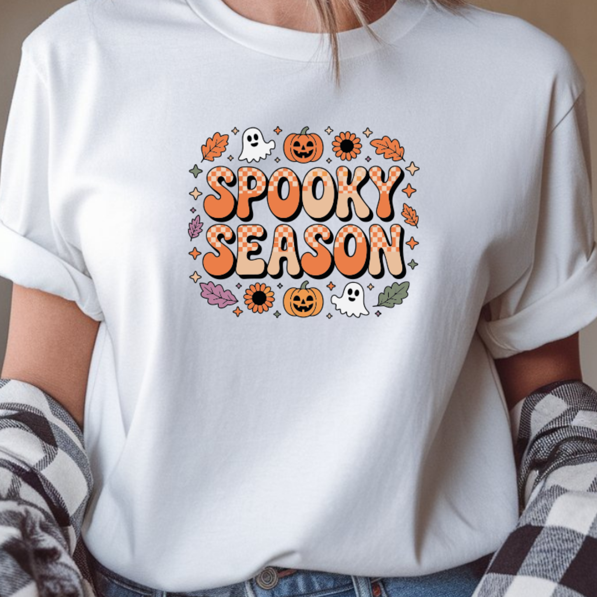 T-shirt Spooky Season Halloween - 100% Algodão - Coleção Halloween