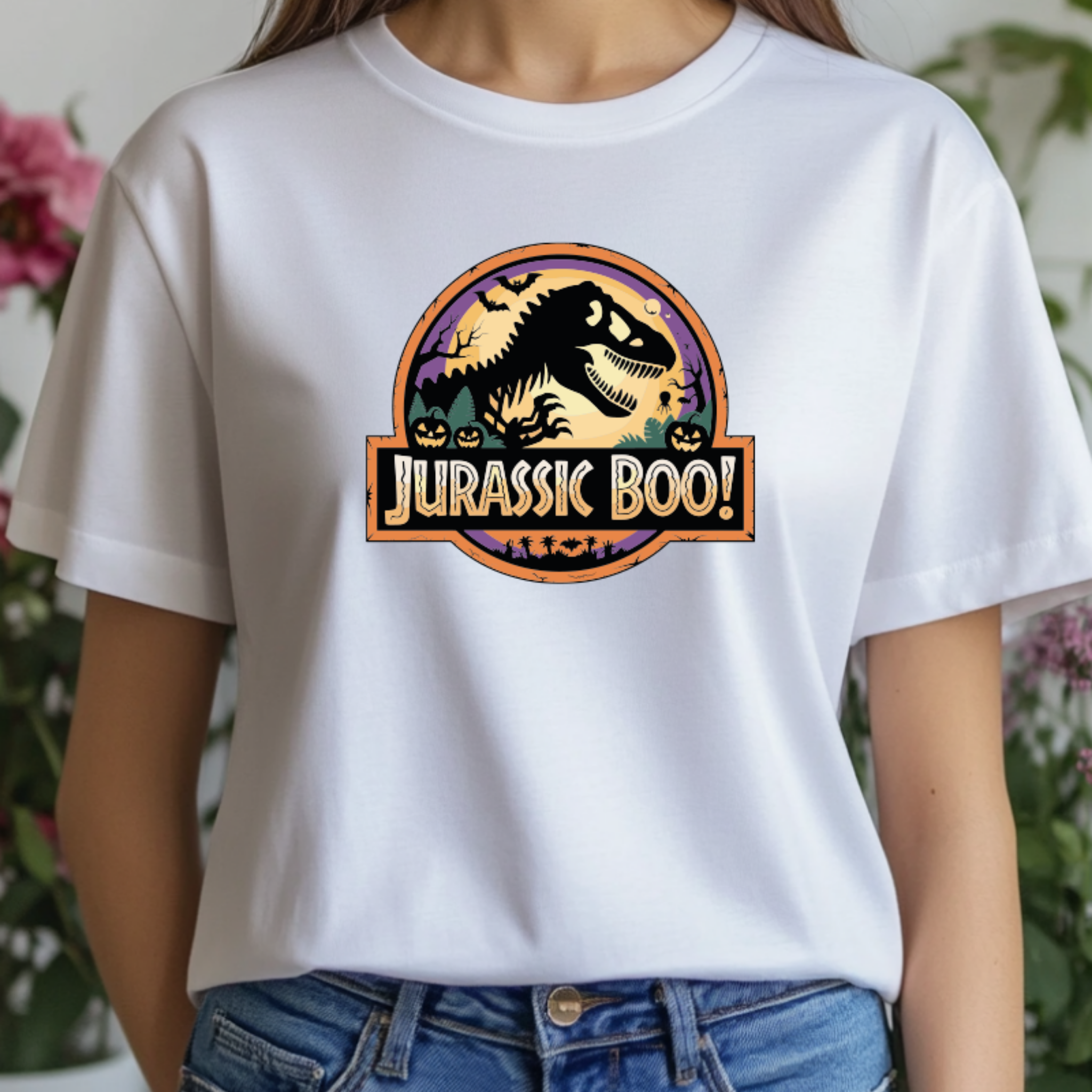 T-shirt Halloween - BOO - 100% Algodão