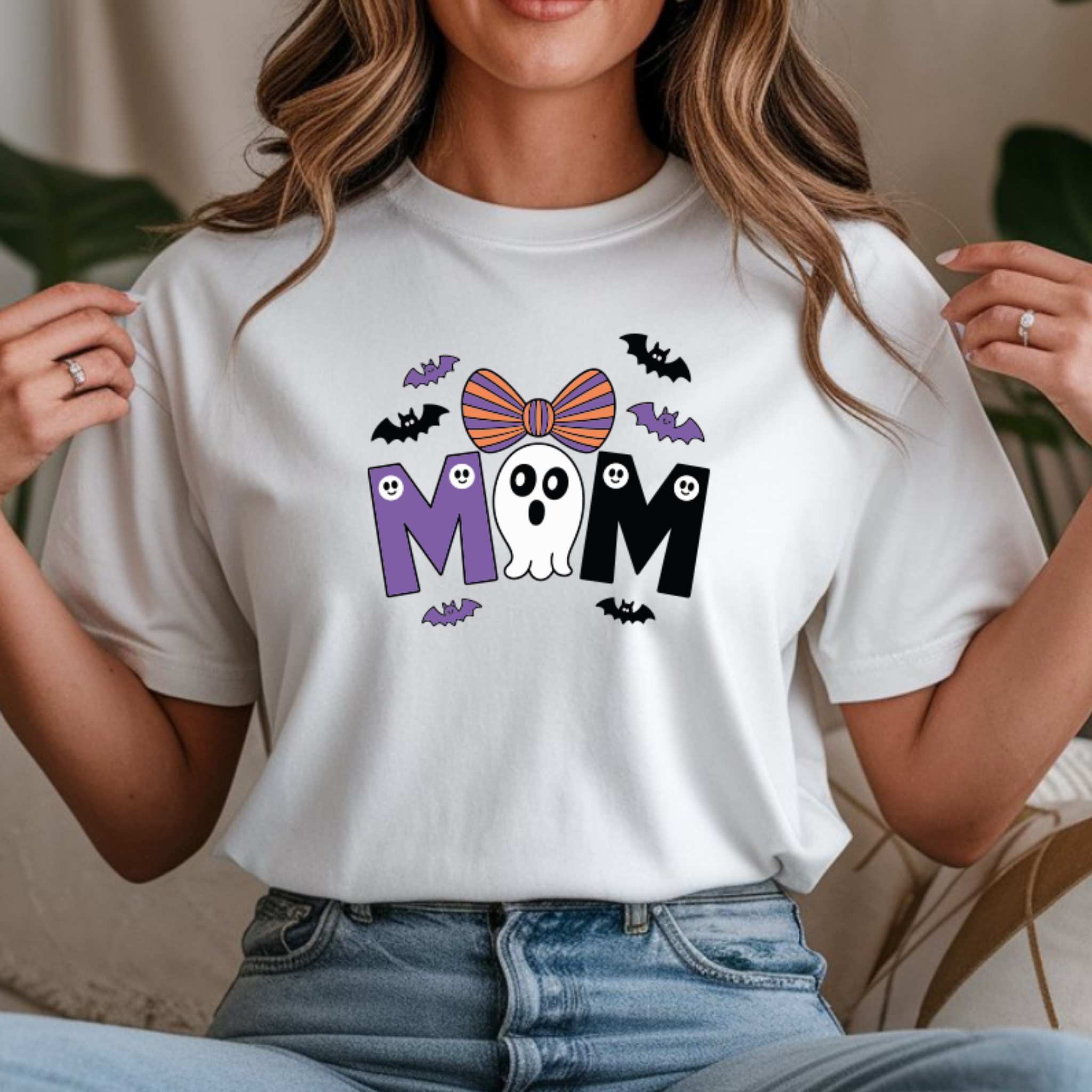 T-shirt Mom - 100% Algodão - Coleção Halloween - JM Collection
