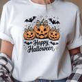 T-shirt Happy Halloween - 100% Algodão - Coleção Halloween