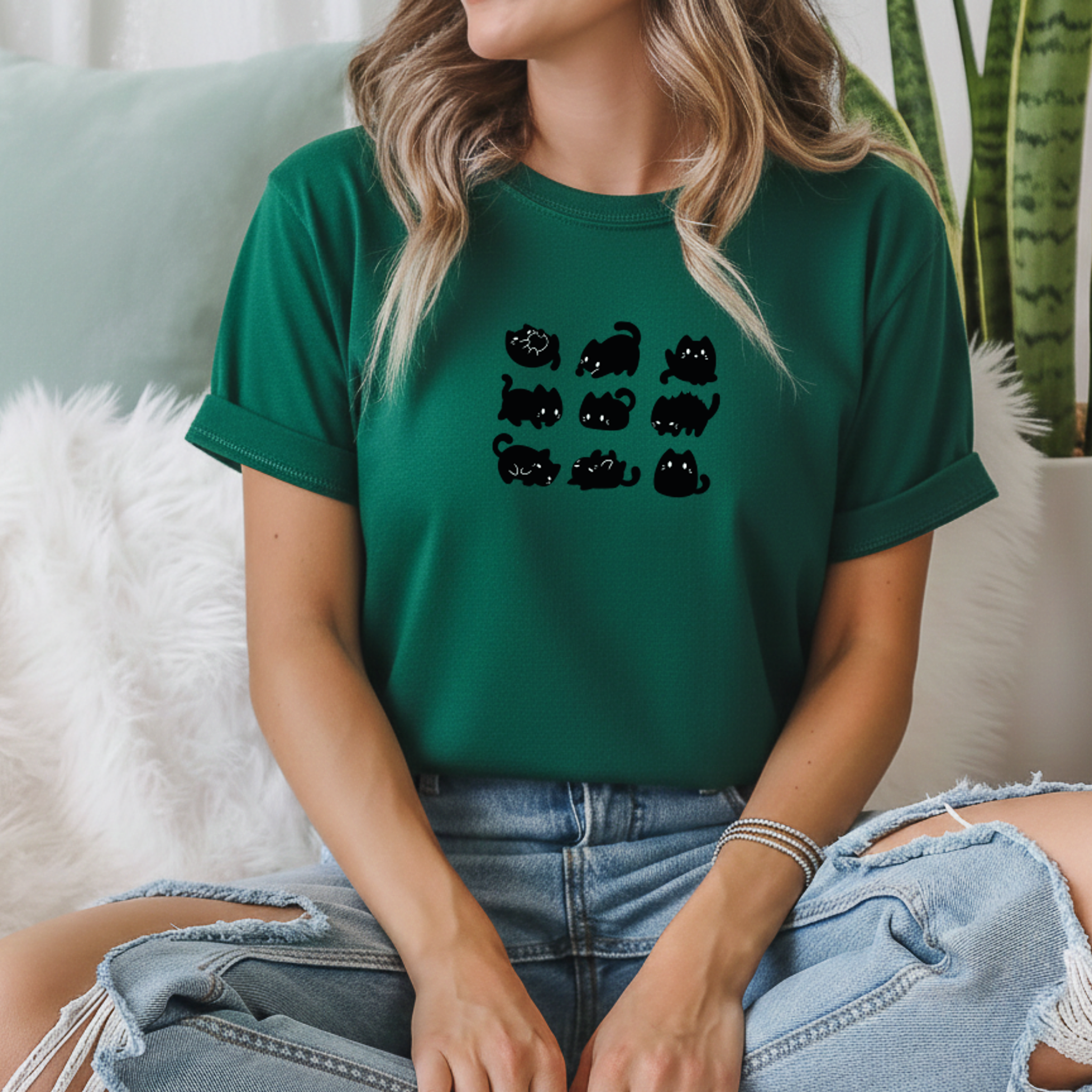 T-shirt "Gatos" 100% Algodão 190g