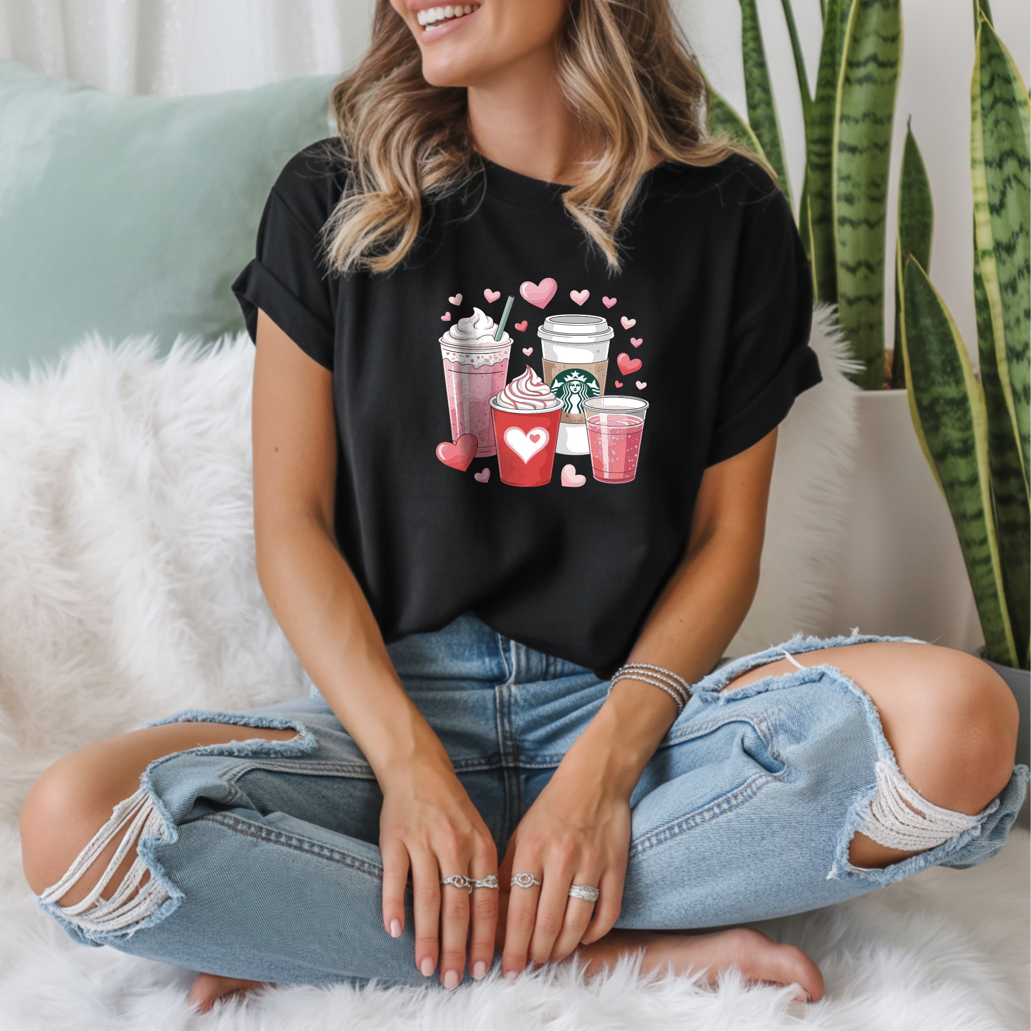 T-shirt "Coffee" 100% Algodão