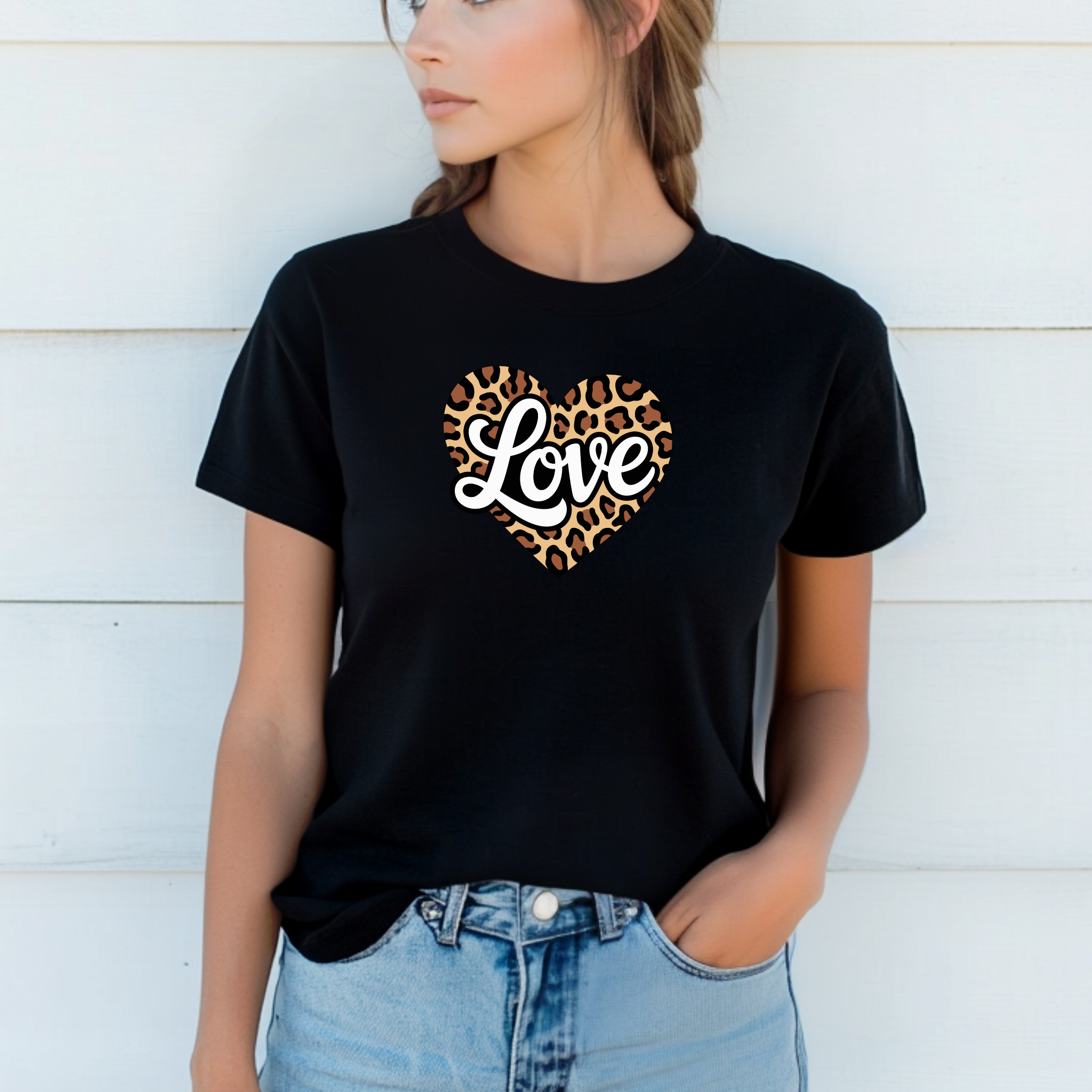 T-shirt "Coração Love" 100% Algodão